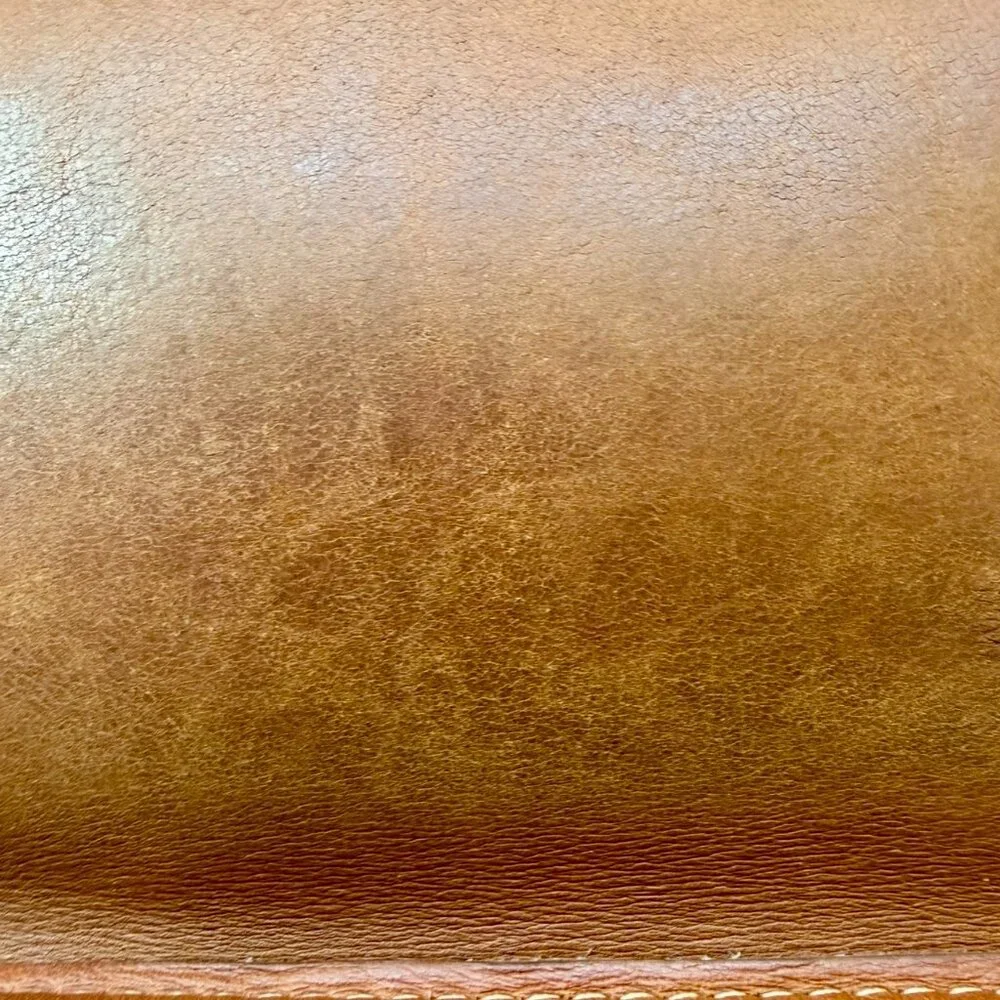 Coach Vintage British Tan Leather Chunky Case Cosmetic Pouch - Picture 6 of 8